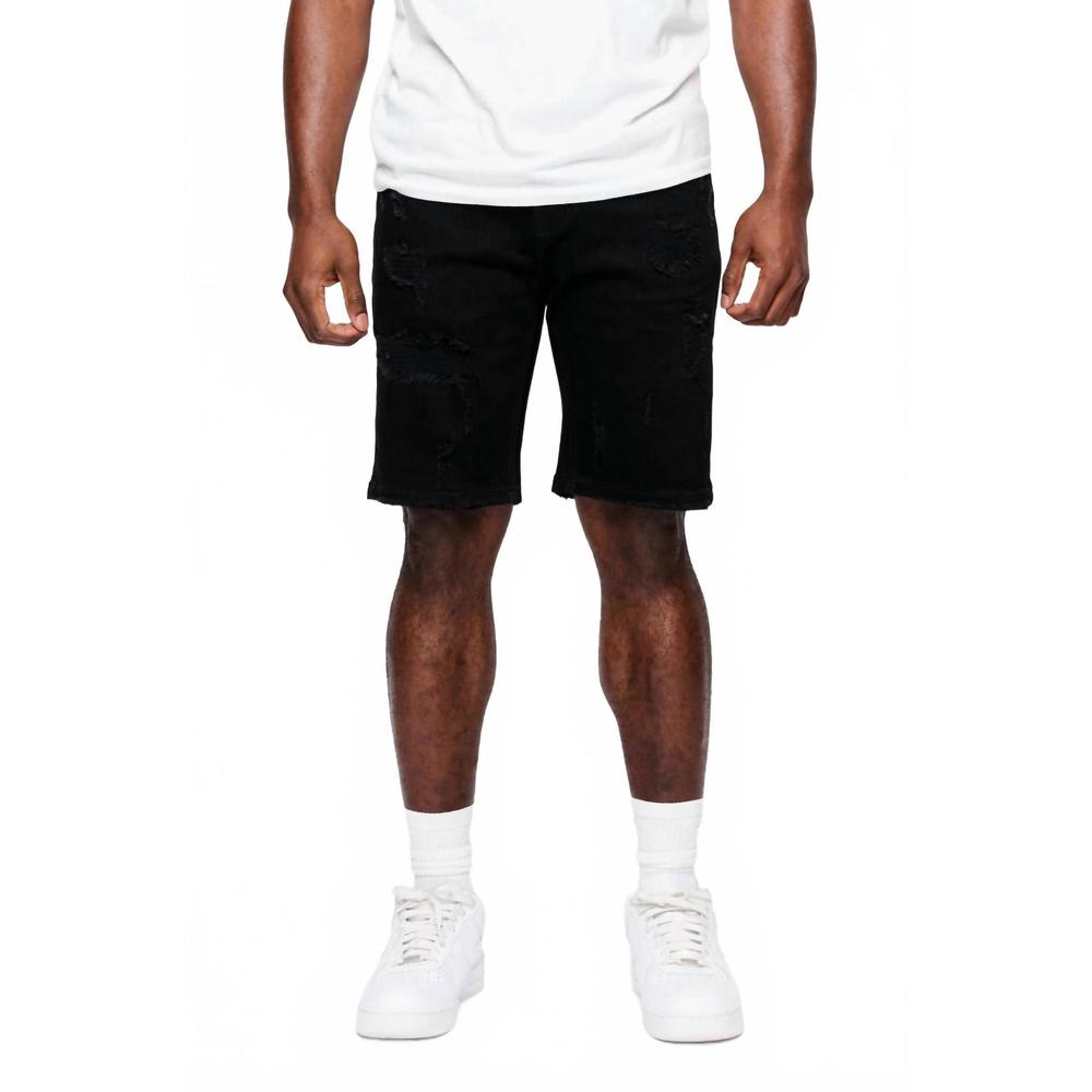 NEW ANOM horizan denim short in jet black